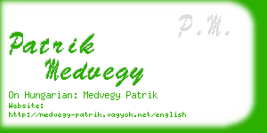 patrik medvegy business card